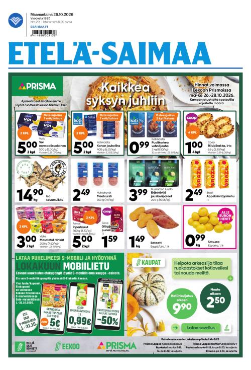 Etelä-Saimaa 26.10.2026