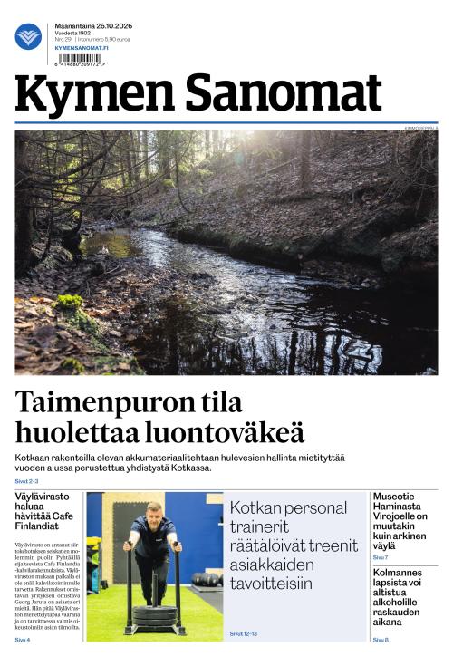 Kymen Sanomat 26.10.2026