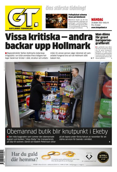 Gotlands Tidningar 26.10.2026
