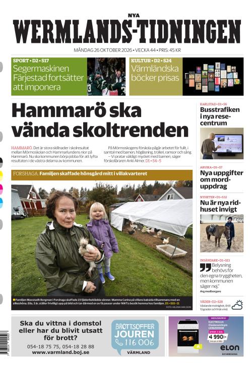 Nya Wermlands-Tidningen 26.10.2026