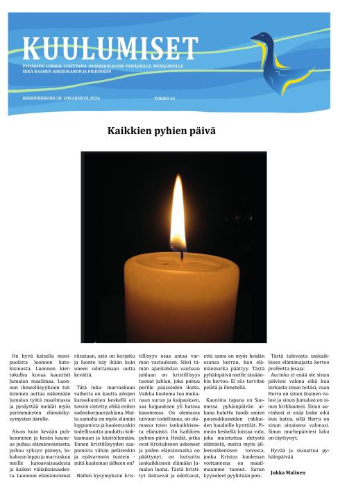 Pyhäjoen Kuulumiset 28.10.2026