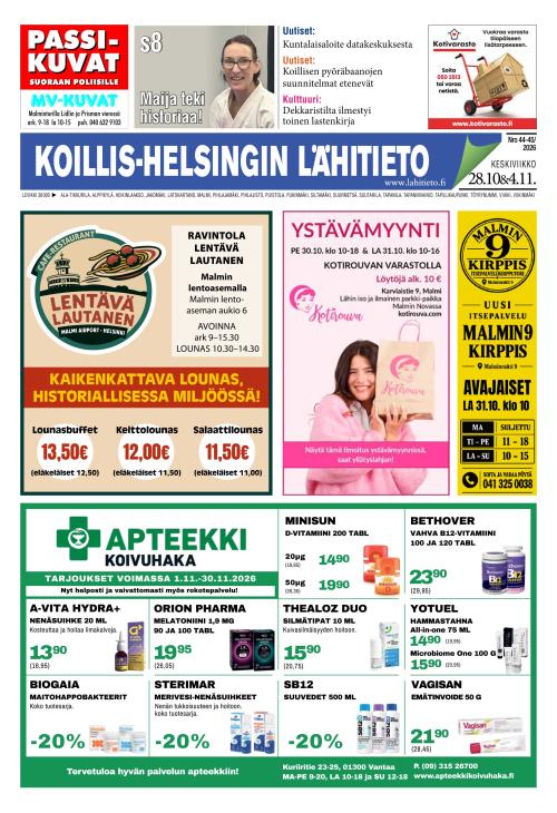 Koillis-Helsingin lähitieto 28.10.2026