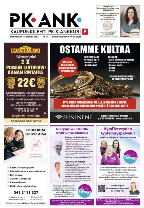 Kaupunkilehti Pohjois-Kymenlaakso 28.10.2026