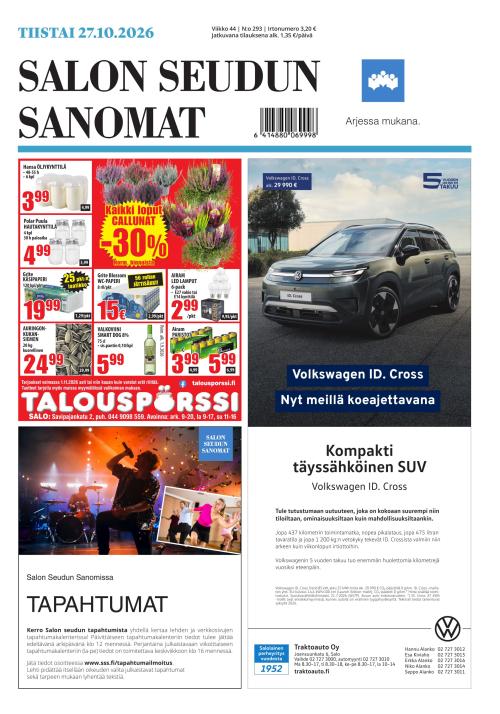 Salon Seudun Sanomat 27.10.2026