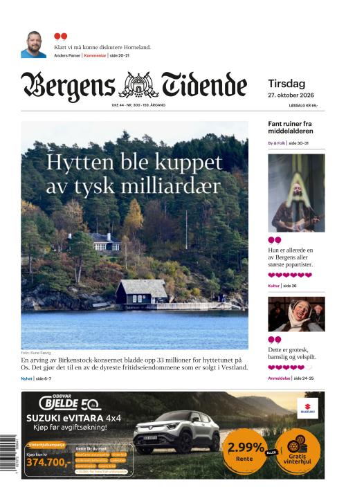 Bergens Tidende 27.10.2026