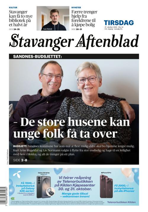 Stavanger Aftenblad 27.10.2026