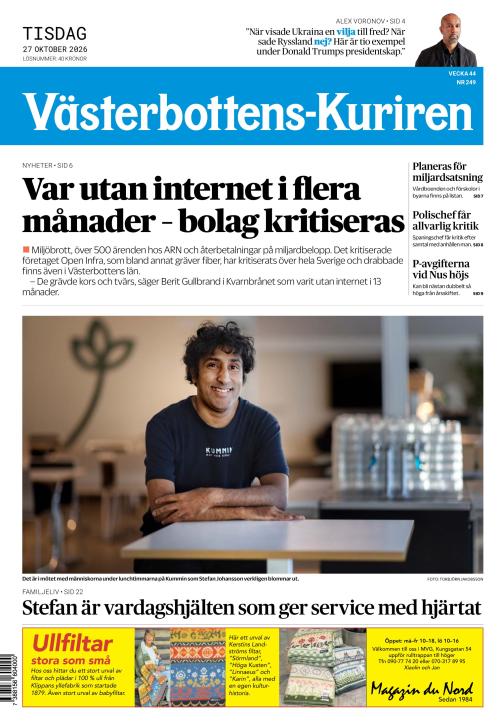 Västerbottens-Kuriren 27.10.2026