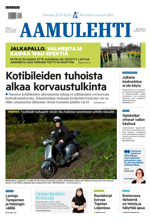 Aamulehti 27.10.2026