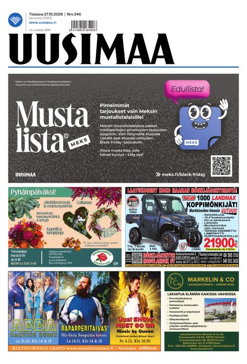 Uusimaa 27.10.2026