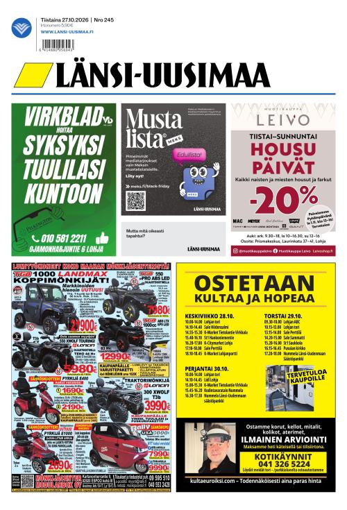 Länsi-Uusimaa 27.10.2026