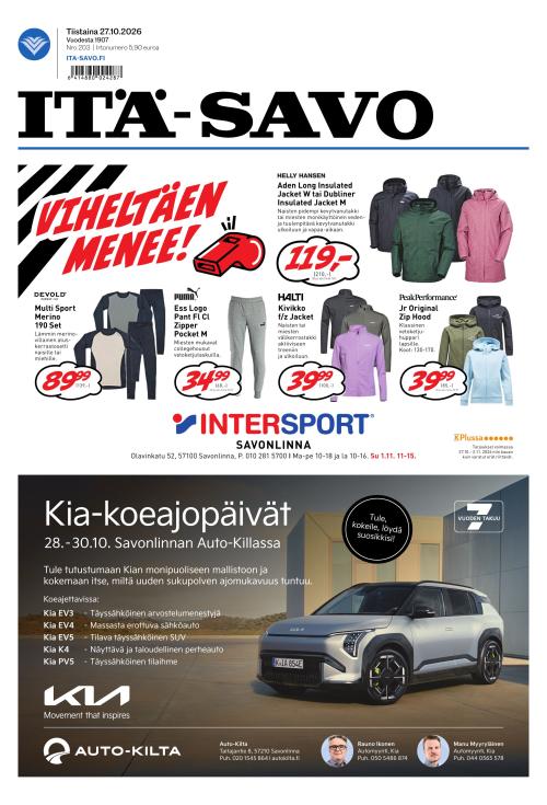 Itä-Savo 27.10.2026