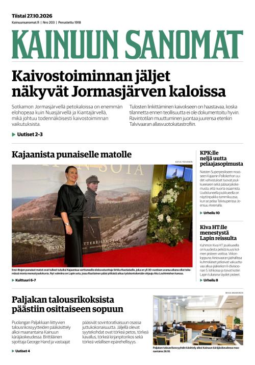 Kainuun Sanomat 27.10.2026
