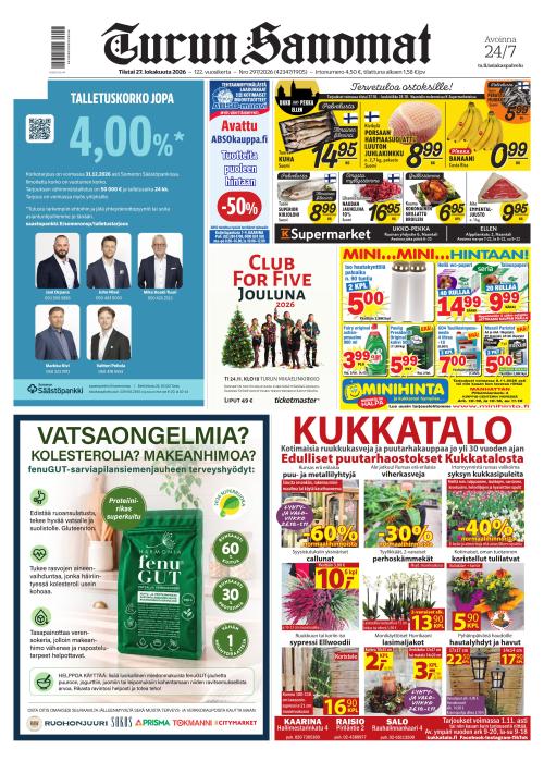 Turun Sanomat 27.10.2026