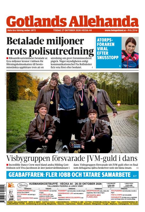 Gotlands Allehanda 27.10.2026