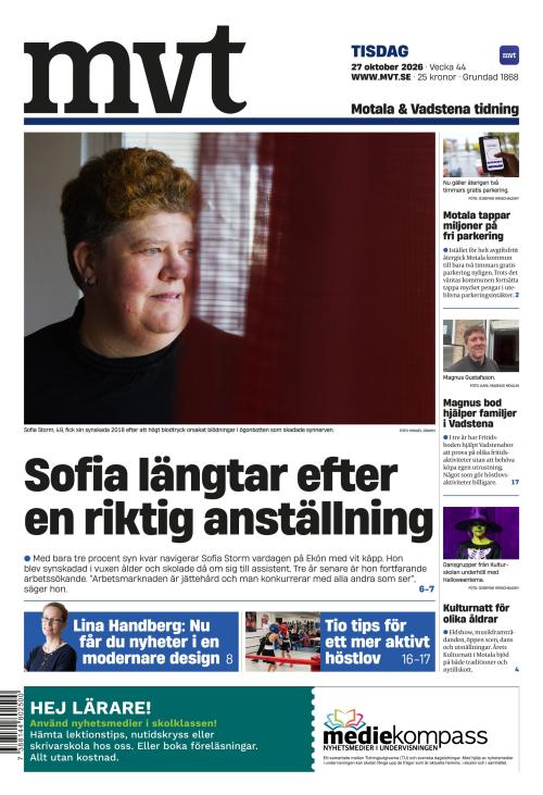 Motala Vadstena Tidning 27.10.2026