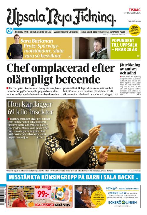 Upsala Nya Tidning 27.10.2026