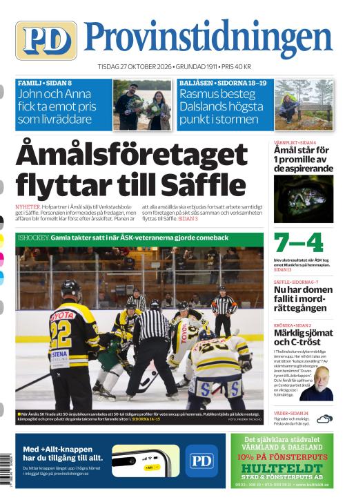 Provinstidningen Dalsland 27.10.2026