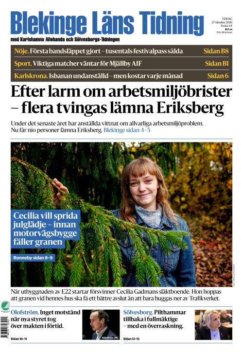 Blekinge Läns Tidning 27.10.2026