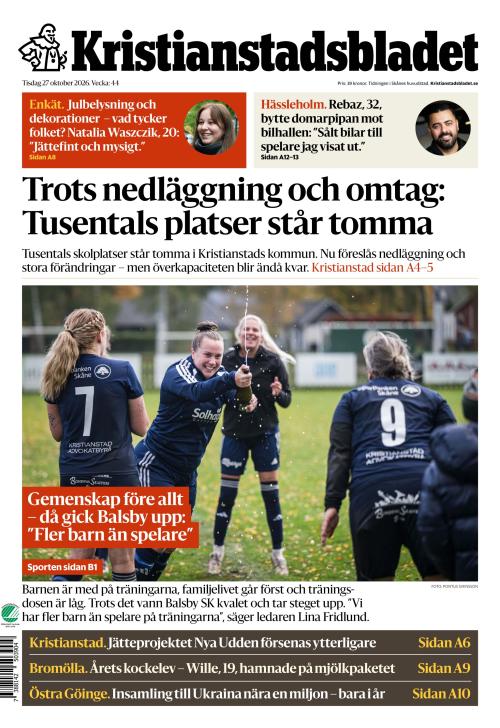 Kristianstadsbladet 27.10.2026