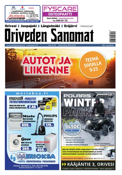 Oriveden Sanomat 28.10.2026