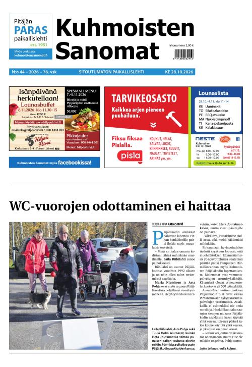 Kuhmoisten Sanomat 44/2026