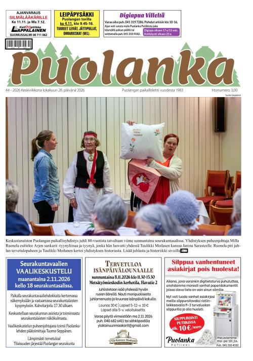 Puolanka-lehti 28.10.2026