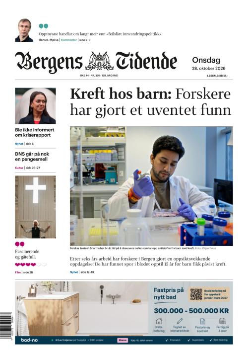 Bergens Tidende 28.10.2026