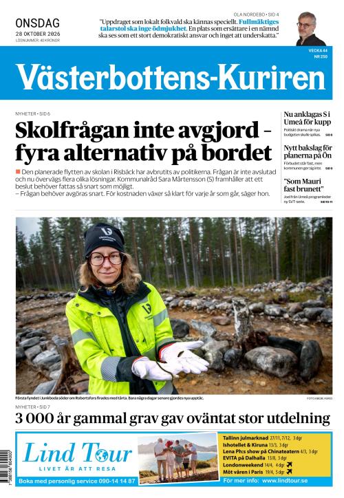 Västerbottens-Kuriren 28.10.2026