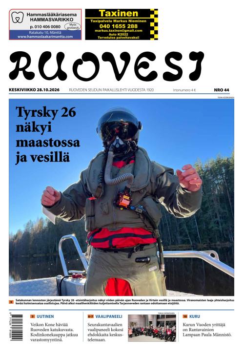 Ruovesi-lehti 28.10.2026