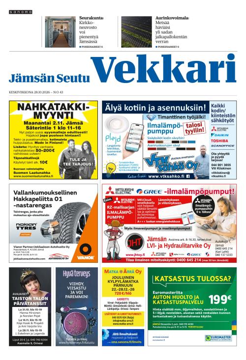 Jämsän Seutu ja Vekkari 28.10.2026