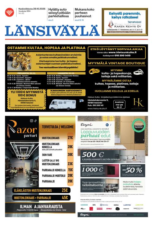 Länsiväylä 28.10.2026