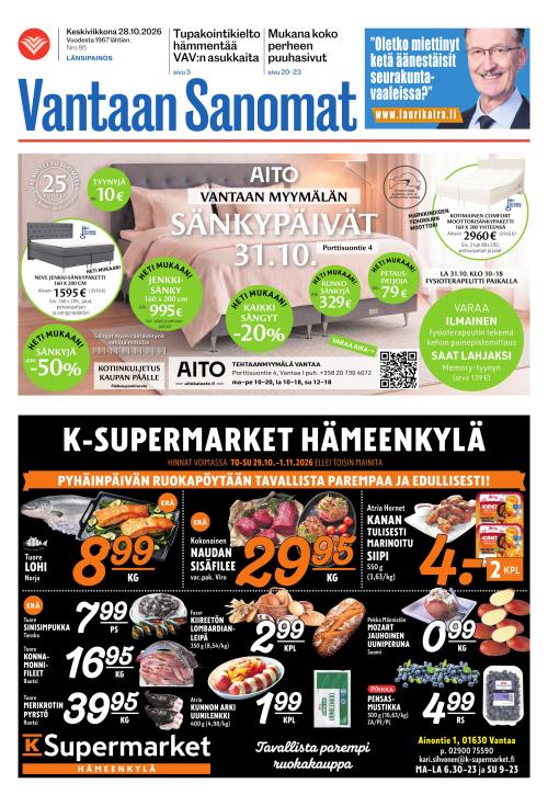 Vantaan Sanomat (Länsi) 28.10.2026