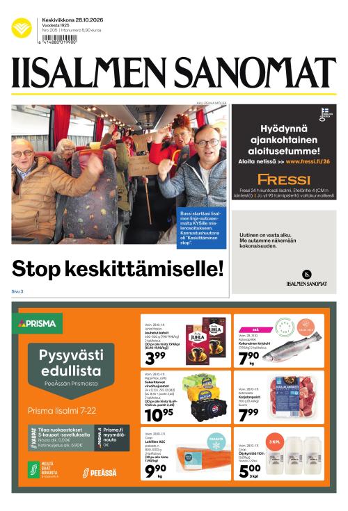 Iisalmen Sanomat 28.10.2026