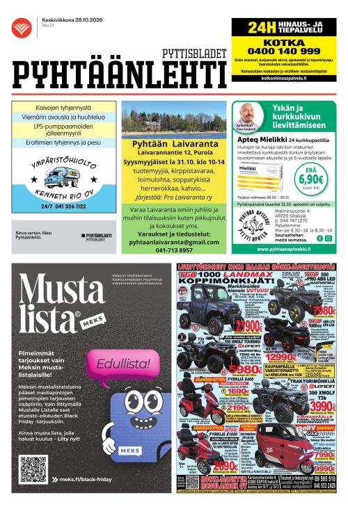 Pyhtäänlehti 28.10.2026