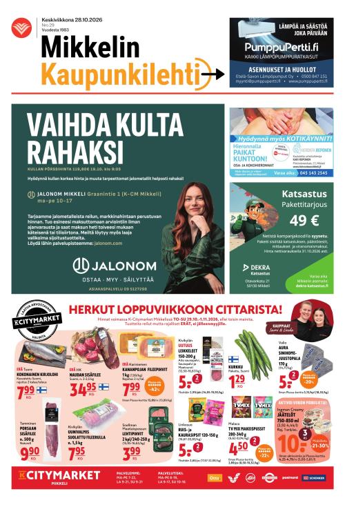 Mikkelin kaupunkilehti 28.10.2026