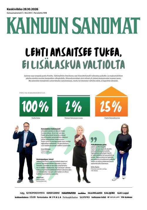 Kainuun Sanomat 28.10.2026
