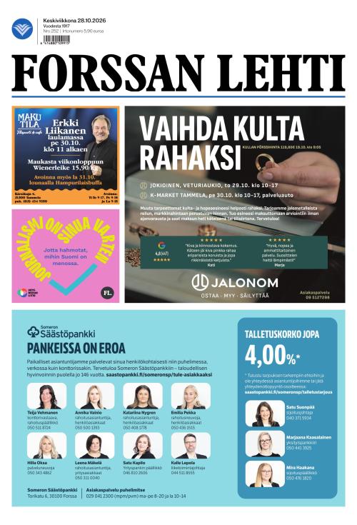 Forssan Lehti 28.10.2026