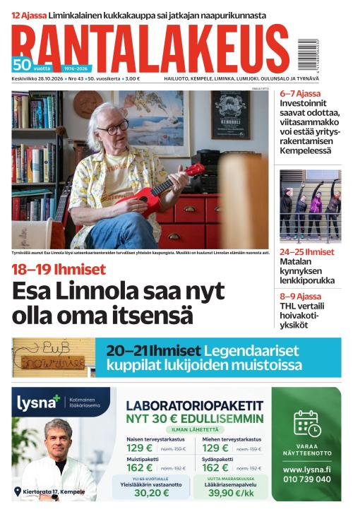 Rantalakeus 28.10.2026