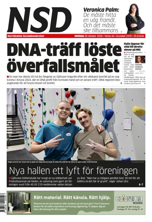 Norrländska Socialdemokraten 28.10.2026