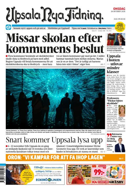 Upsala Nya Tidning 28.10.2026