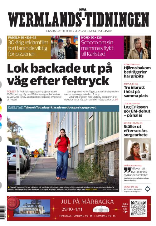Nya Wermlands-Tidningen 28.10.2026