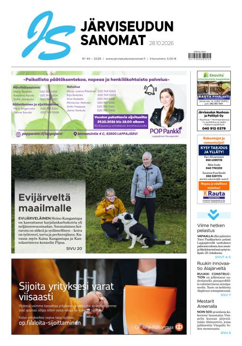 Järviseudun Sanomat 28.10.2026