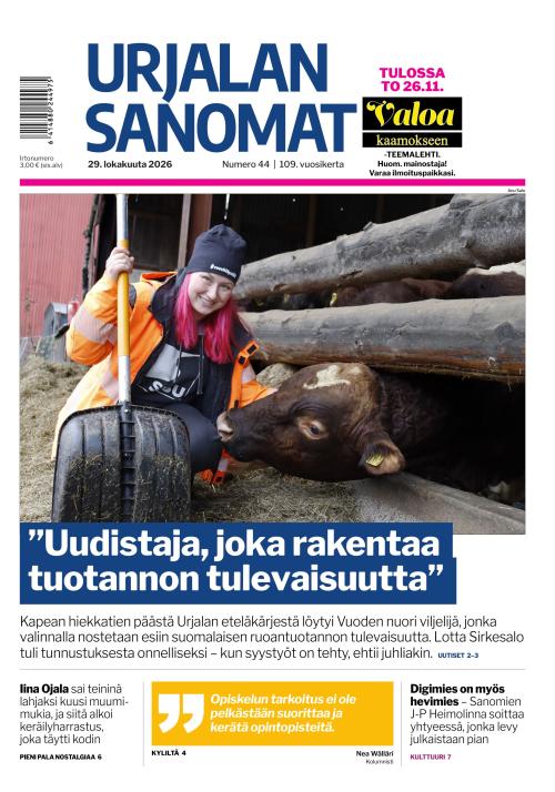 Urjalan Sanomat 29.10.2026