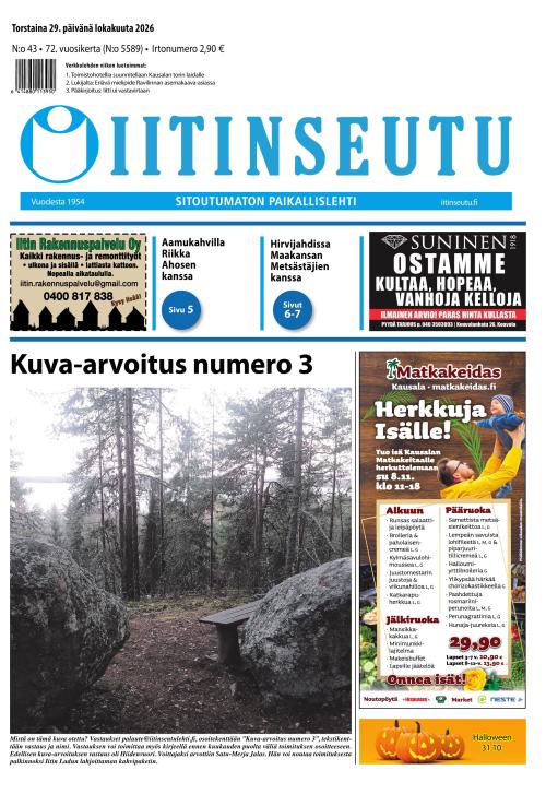 Iitinseutu 29.10.2026