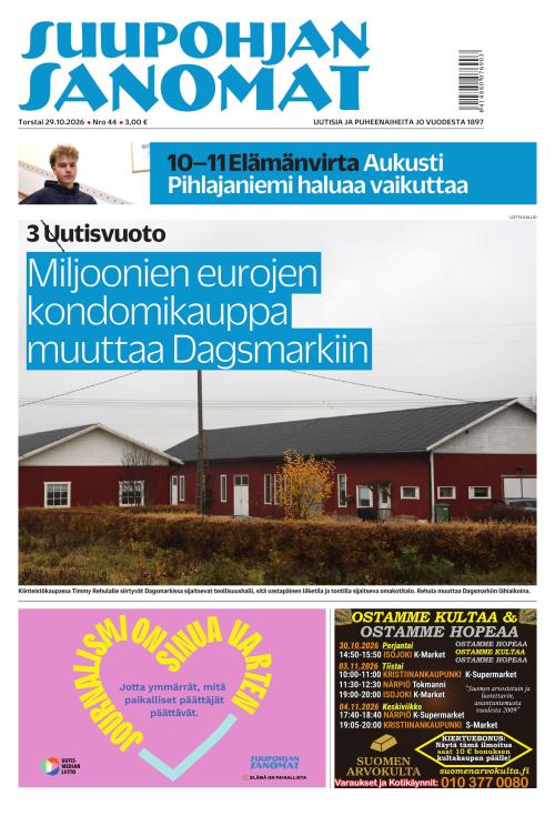 Suupohjan Sanomat 29.10.2026