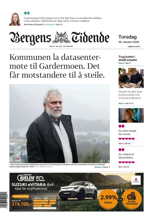 Bergens Tidende 29.10.2026