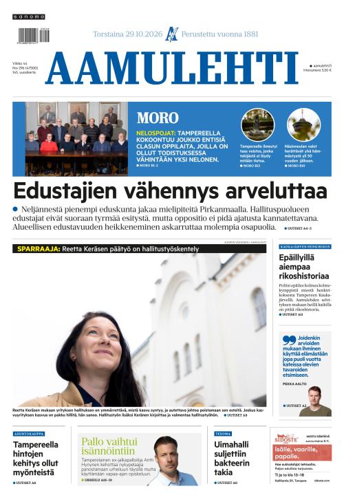 Aamulehti 29.10.2026
