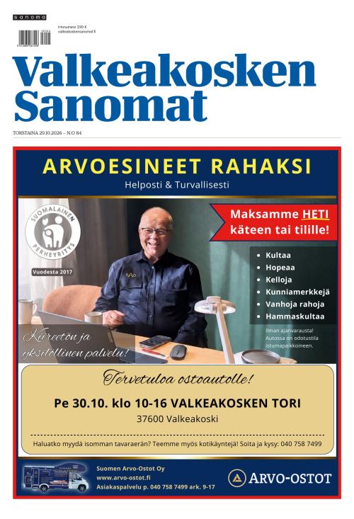 Valkeakosken Sanomat 29.10.2026