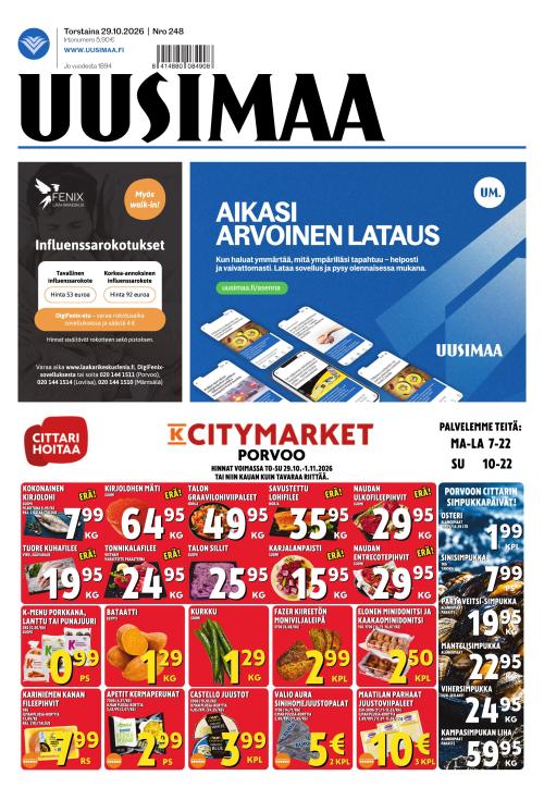 Uusimaa 29.10.2026