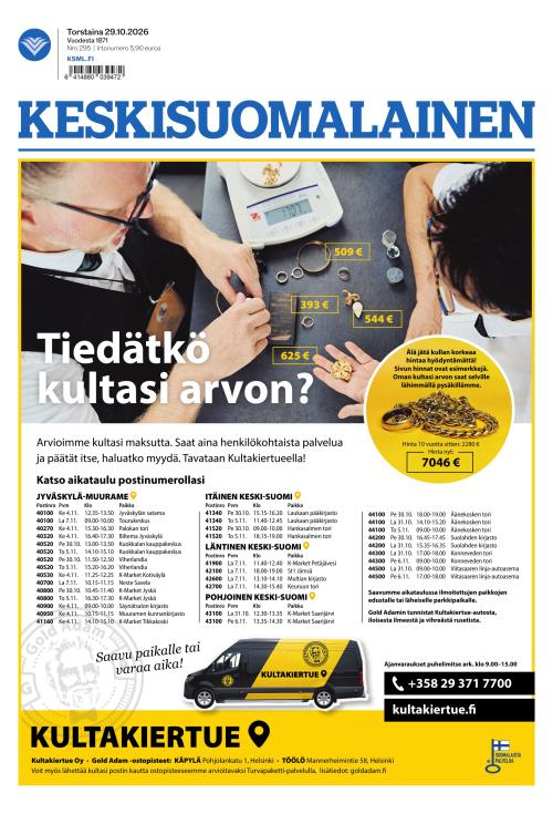 Keskisuomalainen 29.10.2026